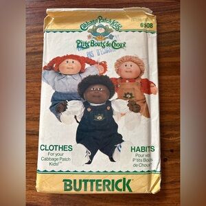BUNDLE & SAVE: BUTTERICK Pattern 6508 - Cabbage Patch Clothes / Overalls & Jeans